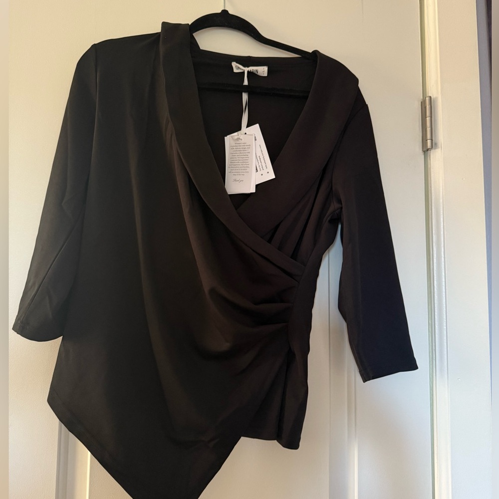 Black Wrap Top